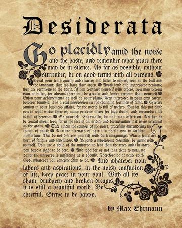 Outdated English Desiderata Artwork Print by way of Quotation Understand photo relating to Desiderata Printable named Previous English Desiderata Artwork Print by means of Quotation Learn